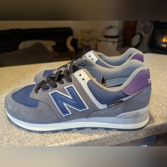 New Balance Gray Navy & Purple Retro Runner